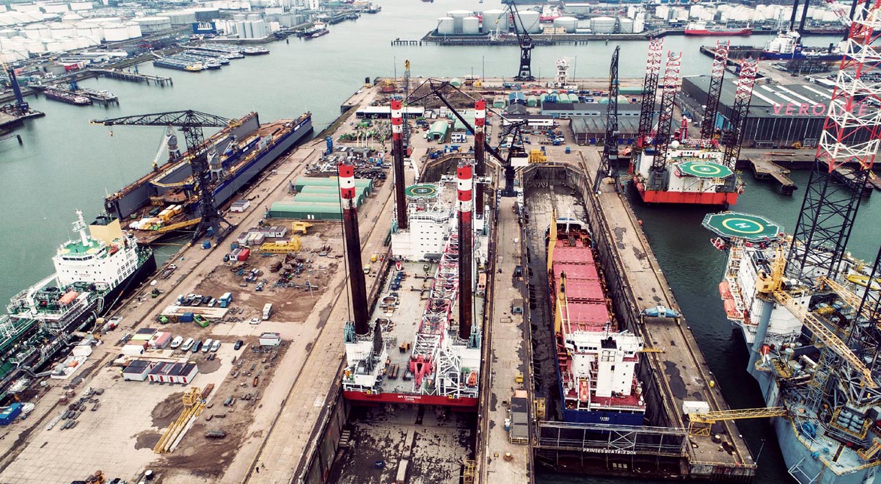 Damen, situada en Róterdam (Países Bajos) es una de las instalaciones autorizadas por la UE para el reciclaje de buques en Europa / DAMEN.