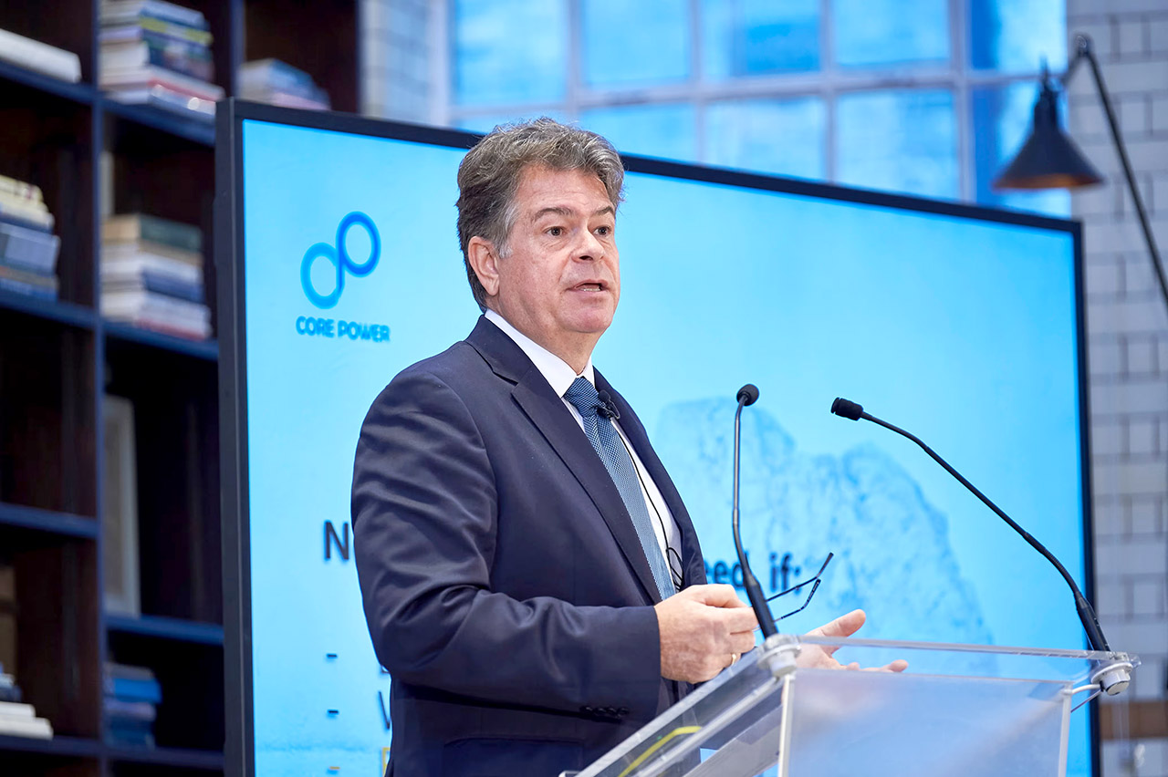 Mikal Bae, director general de la empresa especializada en soluciones nucleares marítimas, Core Power, en una reciente intervención.