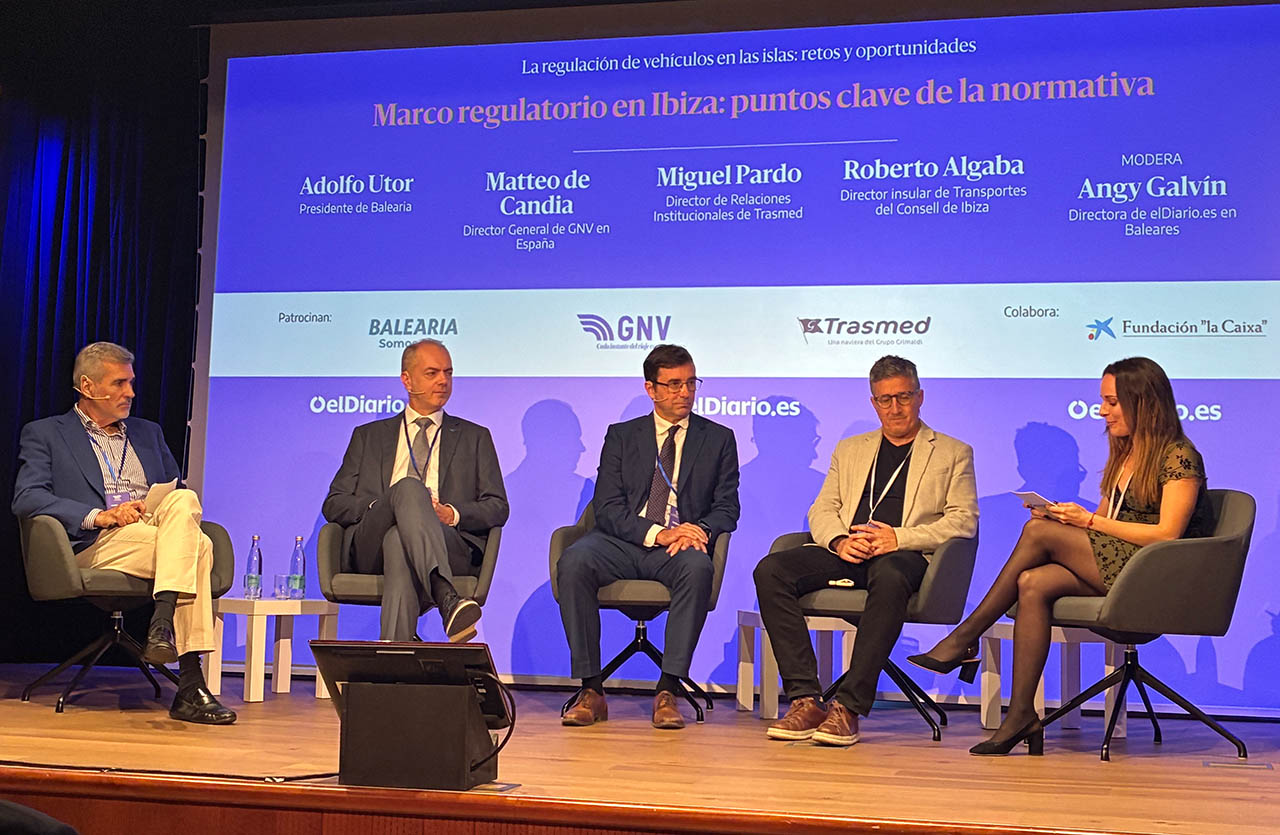 jornada-baleraria-mallorca Tercera mesa de la jornada sobre movilidad en las isla, que contó con la participación de Adolfo Utor, Matteo de Candia, Miguel Pardo y Roberto Algaba.