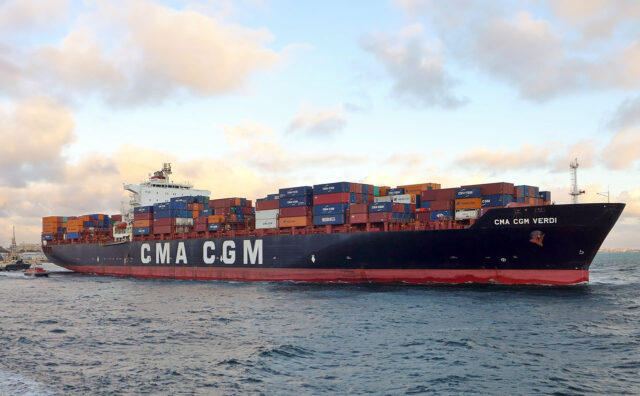 El portacontenedores CMA CGM Verdi será uno de los elegidos para volver a navegar por el canal del Suez dentro del servicio INDAMEX.