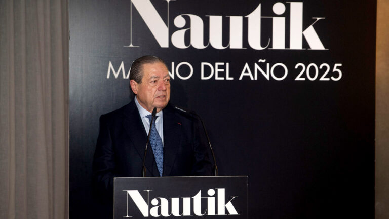 Vicente Boluda durante su intervención en la ceremonia de entrega del galardón al Marino del Año 2025 // Foto: Nautik Magazine.