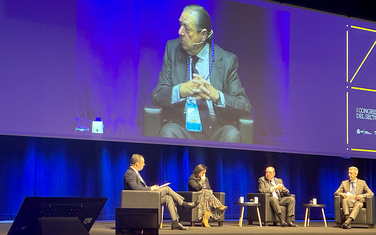El presidente de ANAVE, Vicente Boluda Fos, durante su intervención en el primer Congreso del Sector Portuario, organizado por Puertos del Estado.