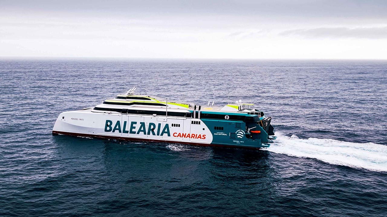 Pruebas de mar del nuevo fast ferry de Baleària, Mercedes Pinto.