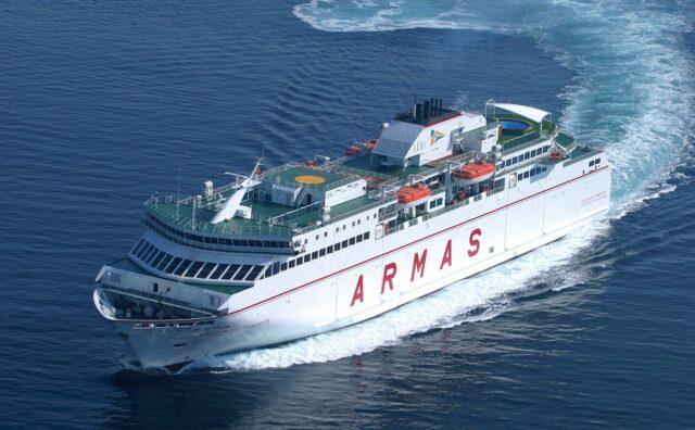 El ferry Volcan de Tamasite ya cubría rutas en el Estrecho y Alborán para Armas.